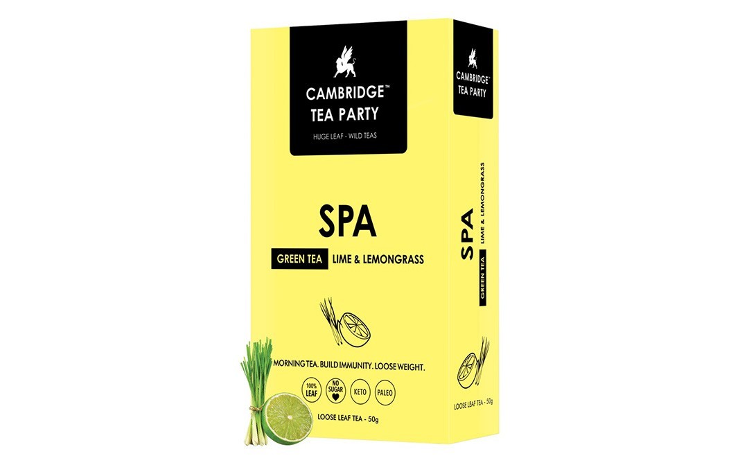 Cambridge Tea party SPA Green Tea Lime & Lemongrass    Pack  50 grams